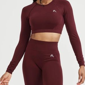 Oner Active Effortless Long Sleeve Crop-Rosewood